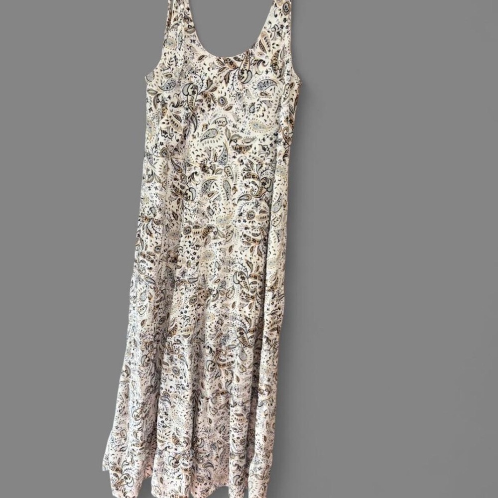 Altar'd State Cream Paisley Tie-Shoulder Maxi Sun Dress - Picture 4 of 4